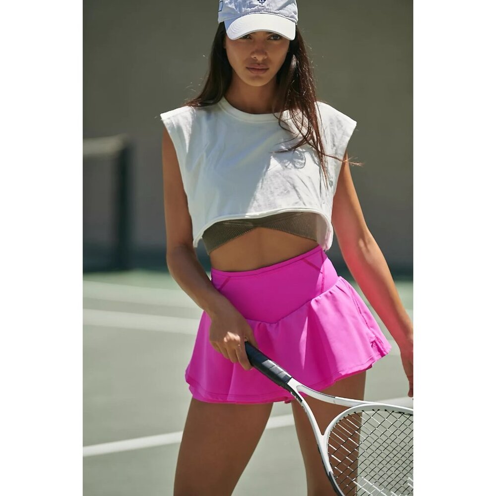 Free People Schooling You Skort in Hot Pink